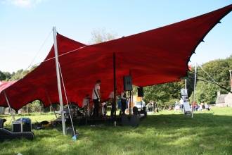 Stretch tent, Cwtch the bride, St Fagan's