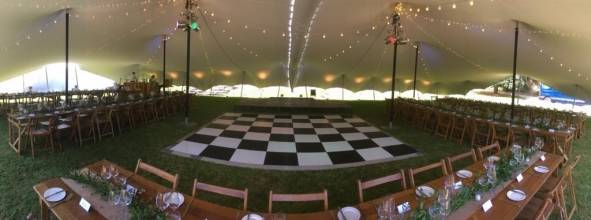 Whit wedding stretch tent hire